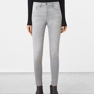 All Saints Gray Eve Lux Skinny Jeans 27